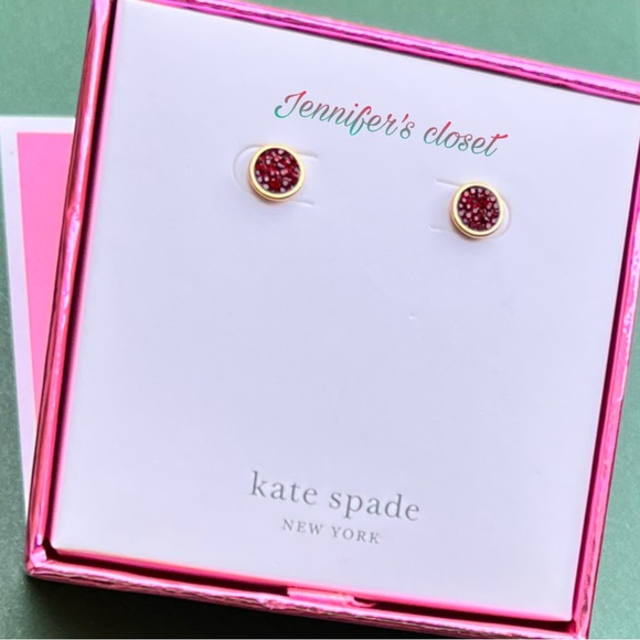 NWT ♠️ Kate Spade Pave Disc Stud Earrings - Picture 4 of 8
